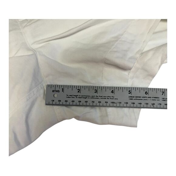 Lauren Ralph lauren White Linen Blend Preppy Summer Shorts Size 14 - Picture 6 of 8